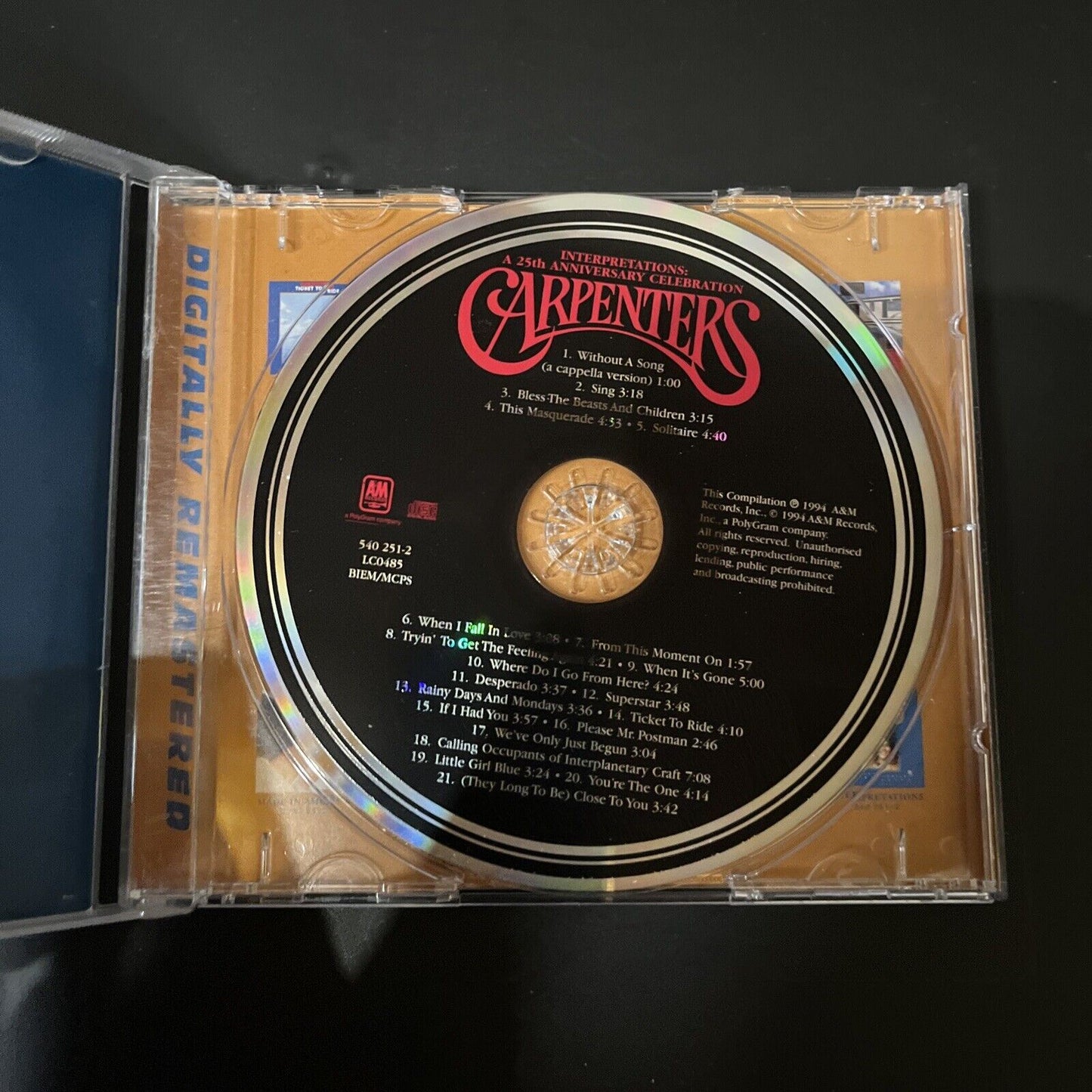 The Carpenters - Interpretations: A 25th Anniversary Celebration (CD, 1994)