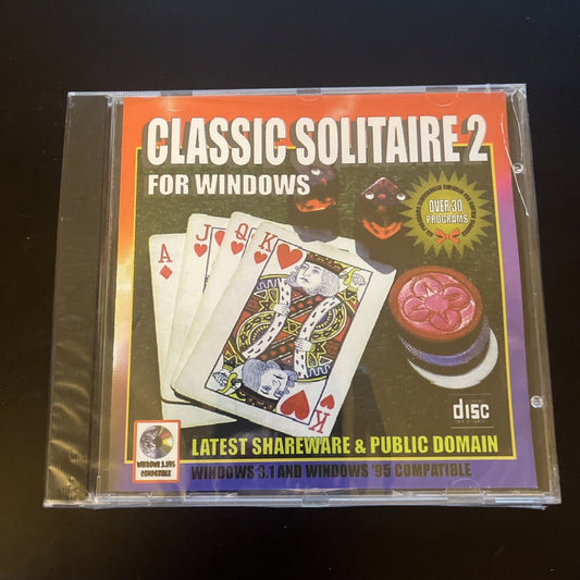 *New Sealed* Classic Solitaire 2 for Windows PC CDROM Windows 95