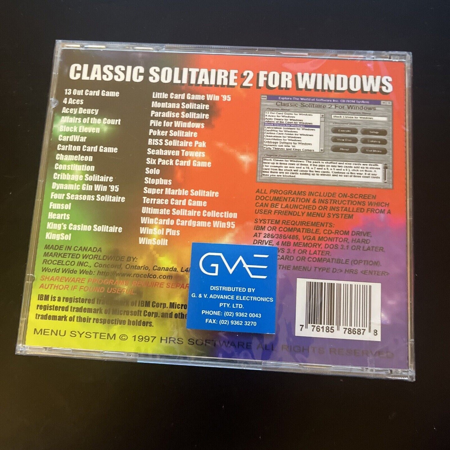 *New Sealed* Classic Solitaire 2 for Windows PC CDROM Windows 95