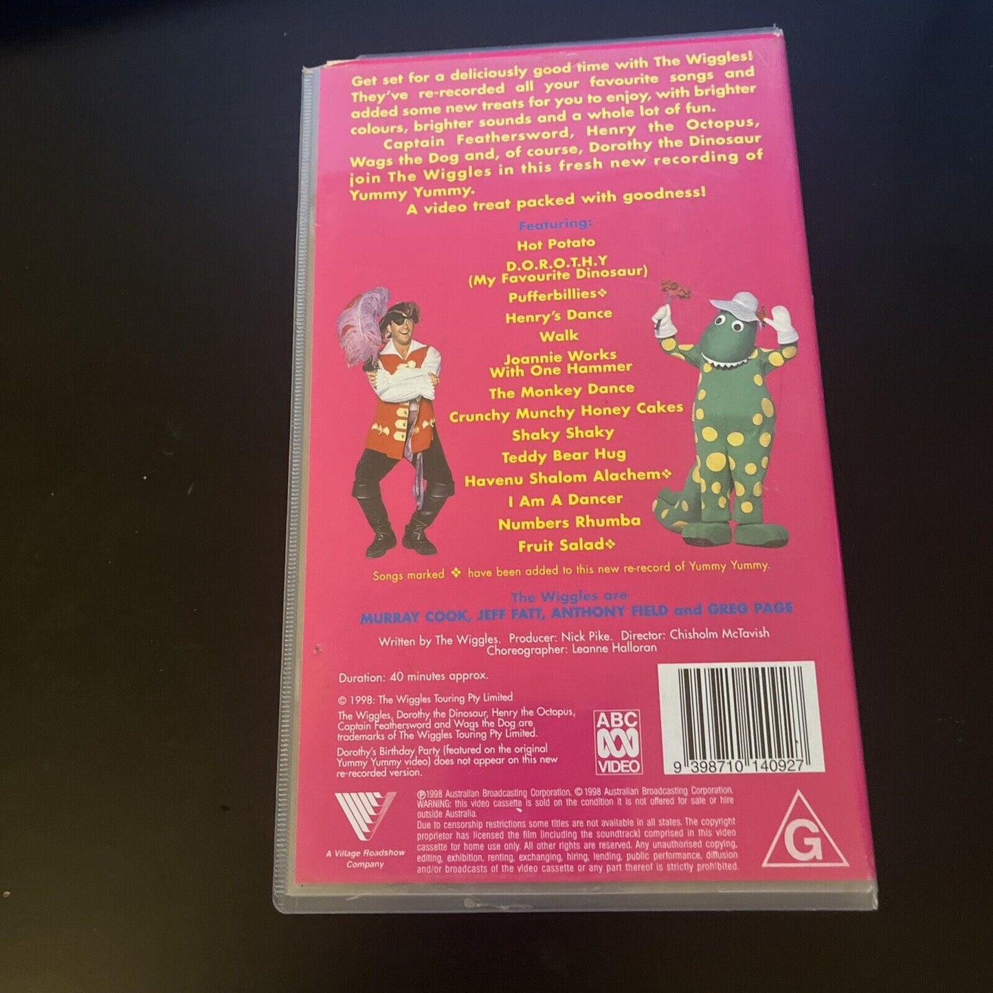 The Wiggles - Yummy Yummy (VHS, 1998) PAL