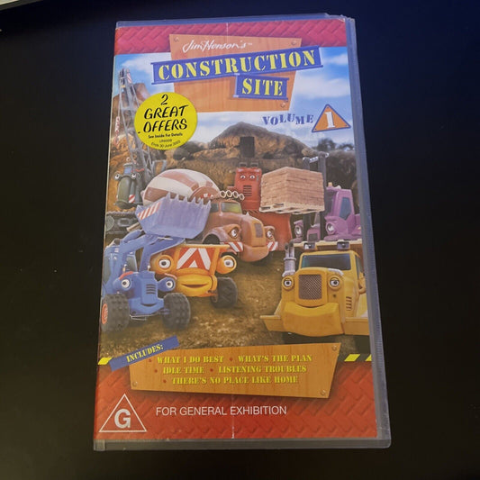Jim Henson's Contruction Site - Volume 1 (VHS, 2002) PAL