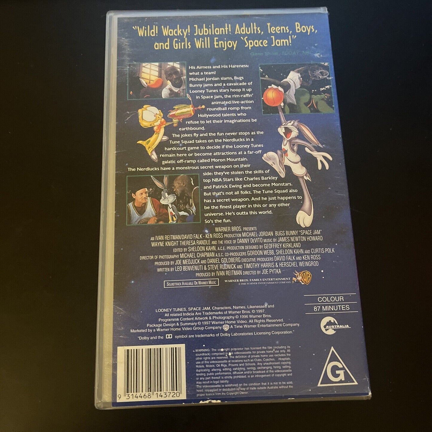 Space Jam (VHS, 1997) Michael Jordan PAL – Retro Unit