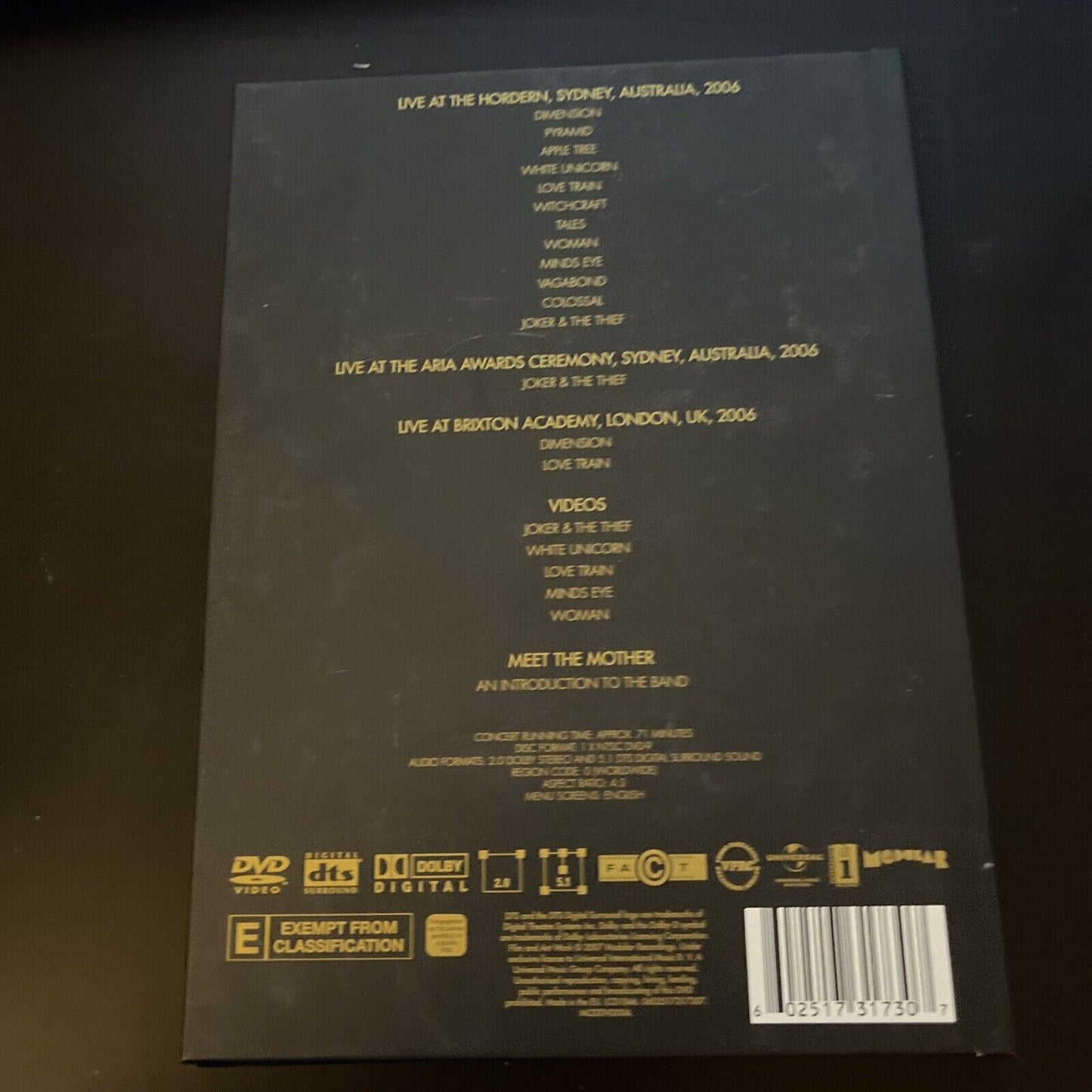 Please Experience Wolfmother Live by Wolfmother (DVD, 2007) All Regions