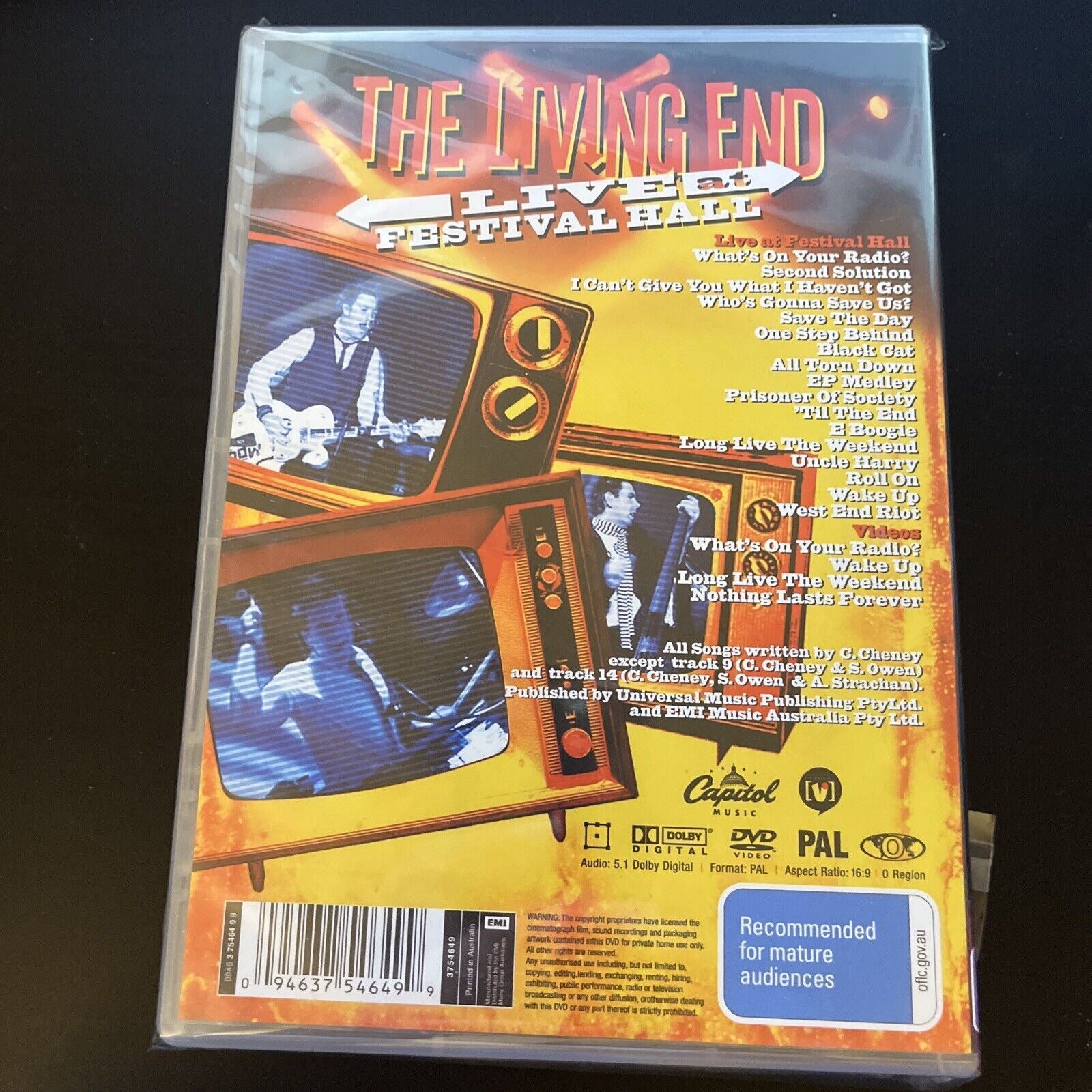 The Living End - Live at Festival Hall (DVD, 2006) NEW All Regions