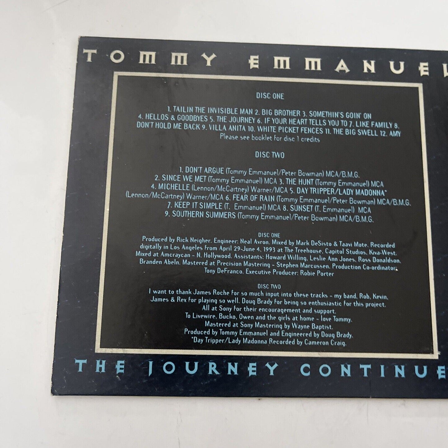 Tommy Emmanuel - The Journey Continues - Platinum Edition (CD, 1994, 2-Disc)