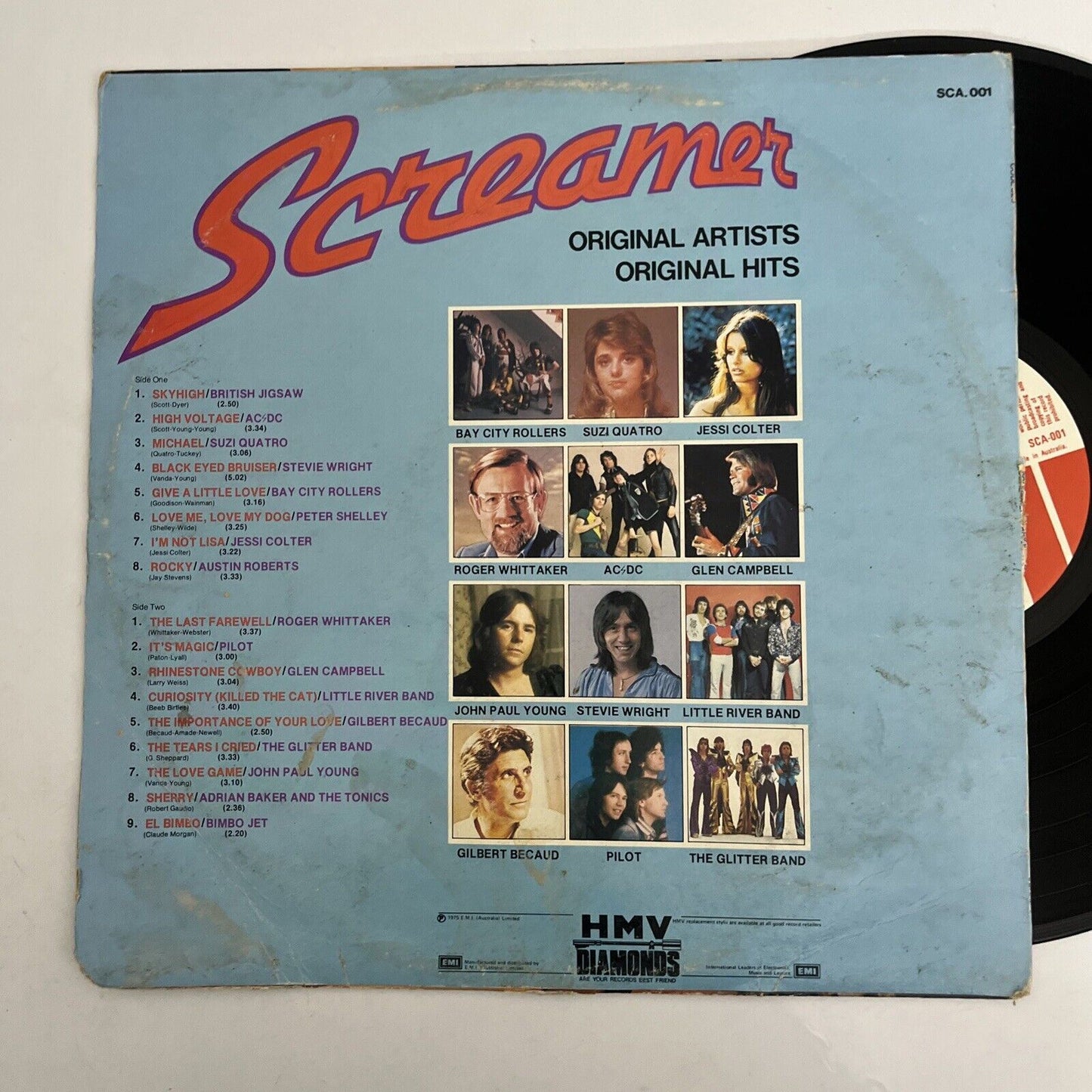 Screamer Original Artists Original Hits (Vinyl, 1975) EMI Records Australia