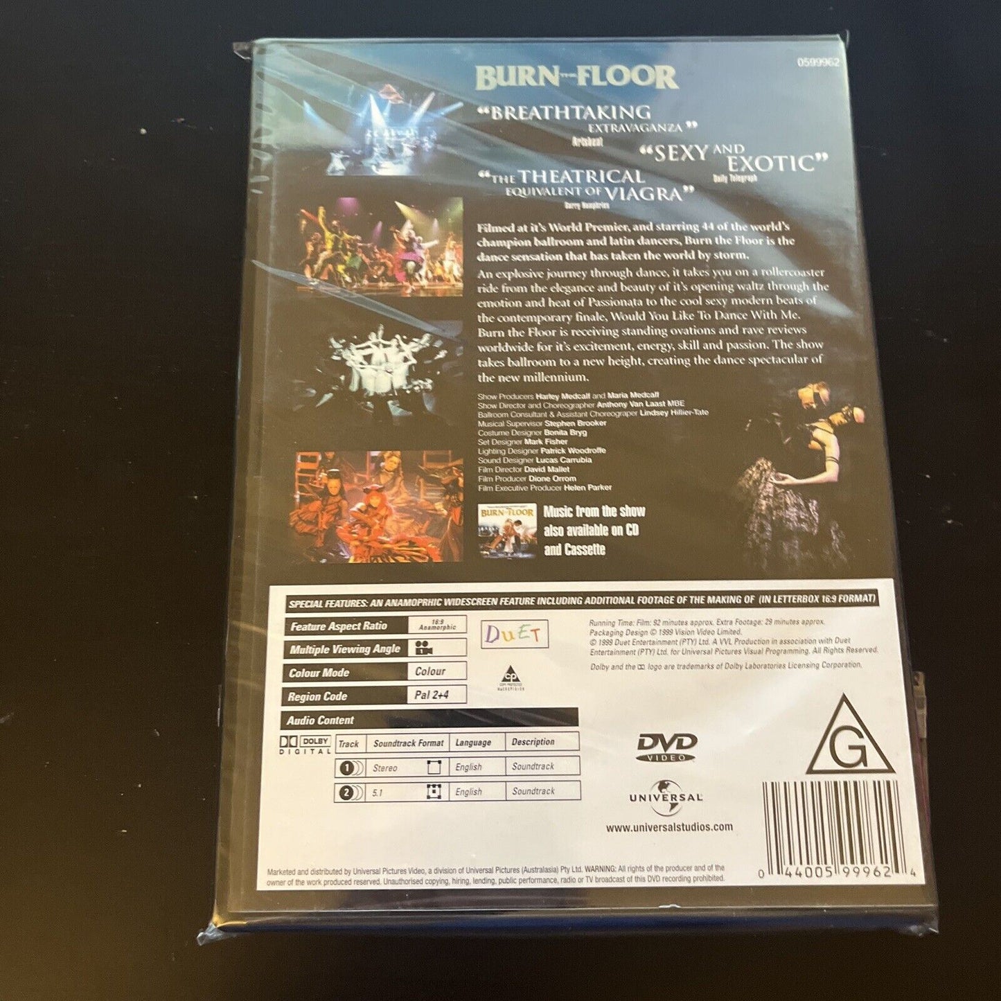 Burn The Floor (DVD, 1999) NEW Region 4&2
