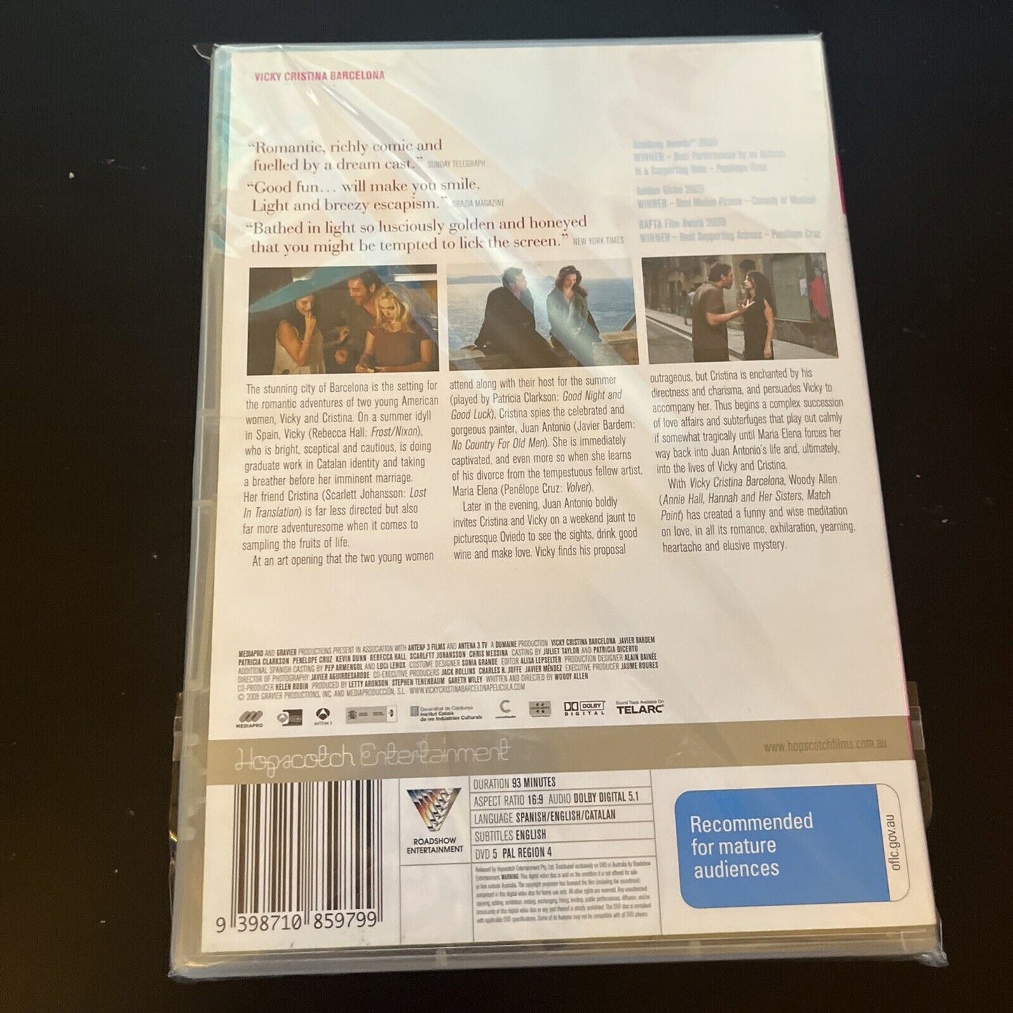 Vicky Cristina Barcelona (DVD, 2008) Javier Bardem, Penlope Cruz NEW Region 4