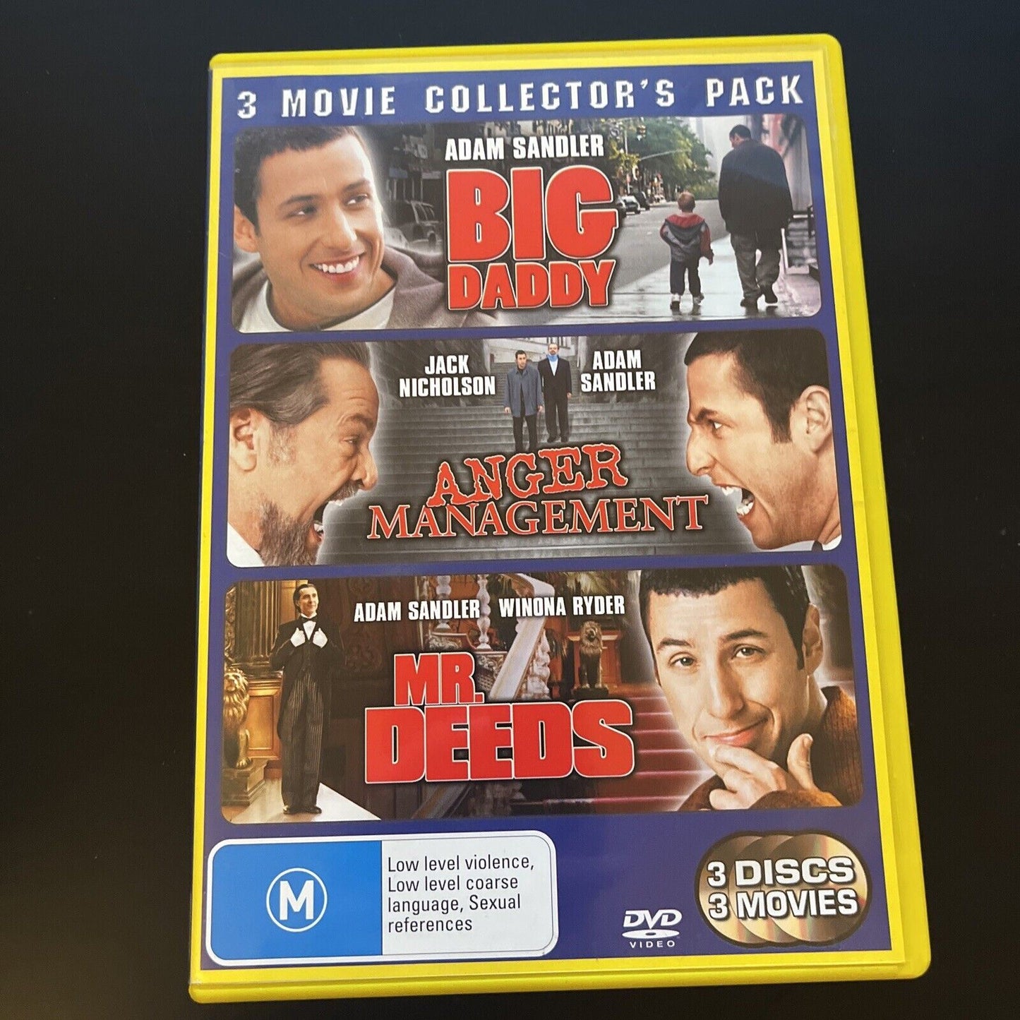 Big Daddy / Anger Management / Mr Deeds - Adam Sandler (DVD, 3-Disc) Region 4