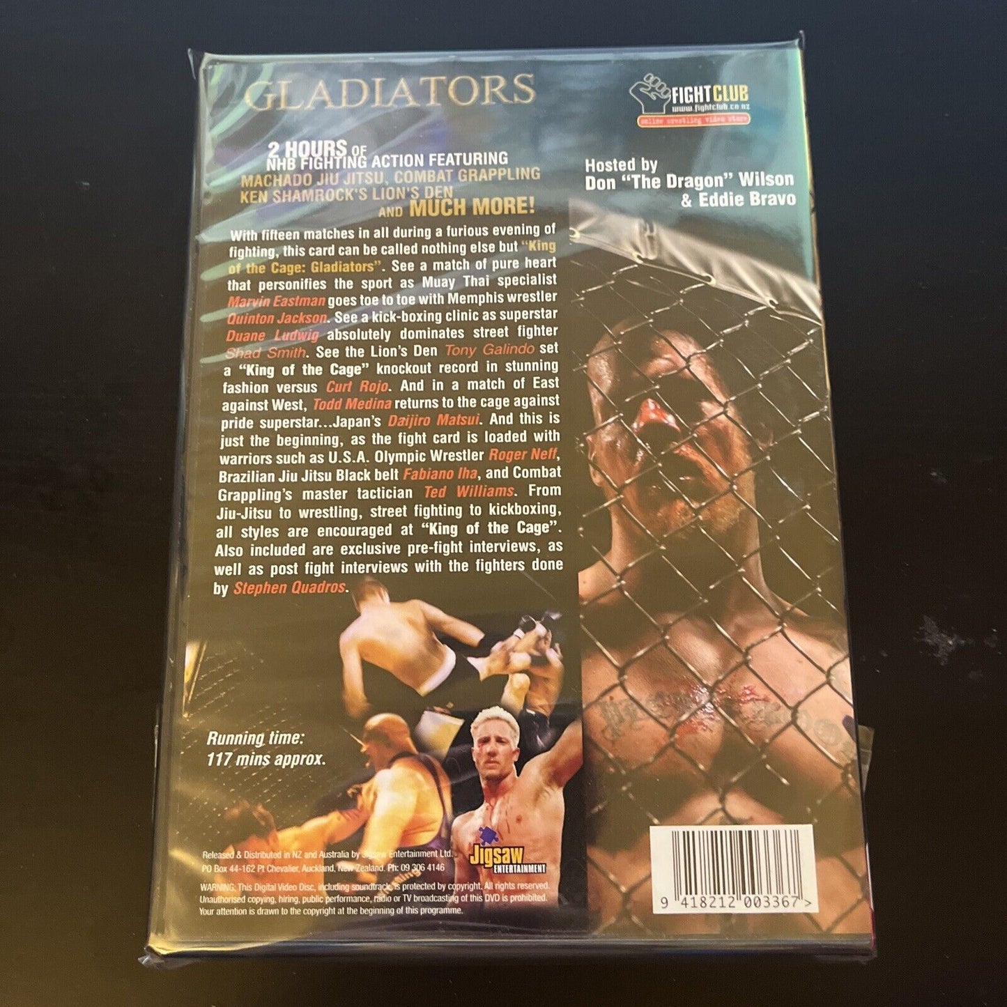 King Of The Cage - Gladiators (DVD, 2000) Marvin Eastman , NEW All Regions