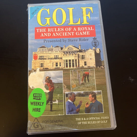 Golf: The Rules of a Royal and Ancient Game by Steve Rider (VHS, 1993) PAL