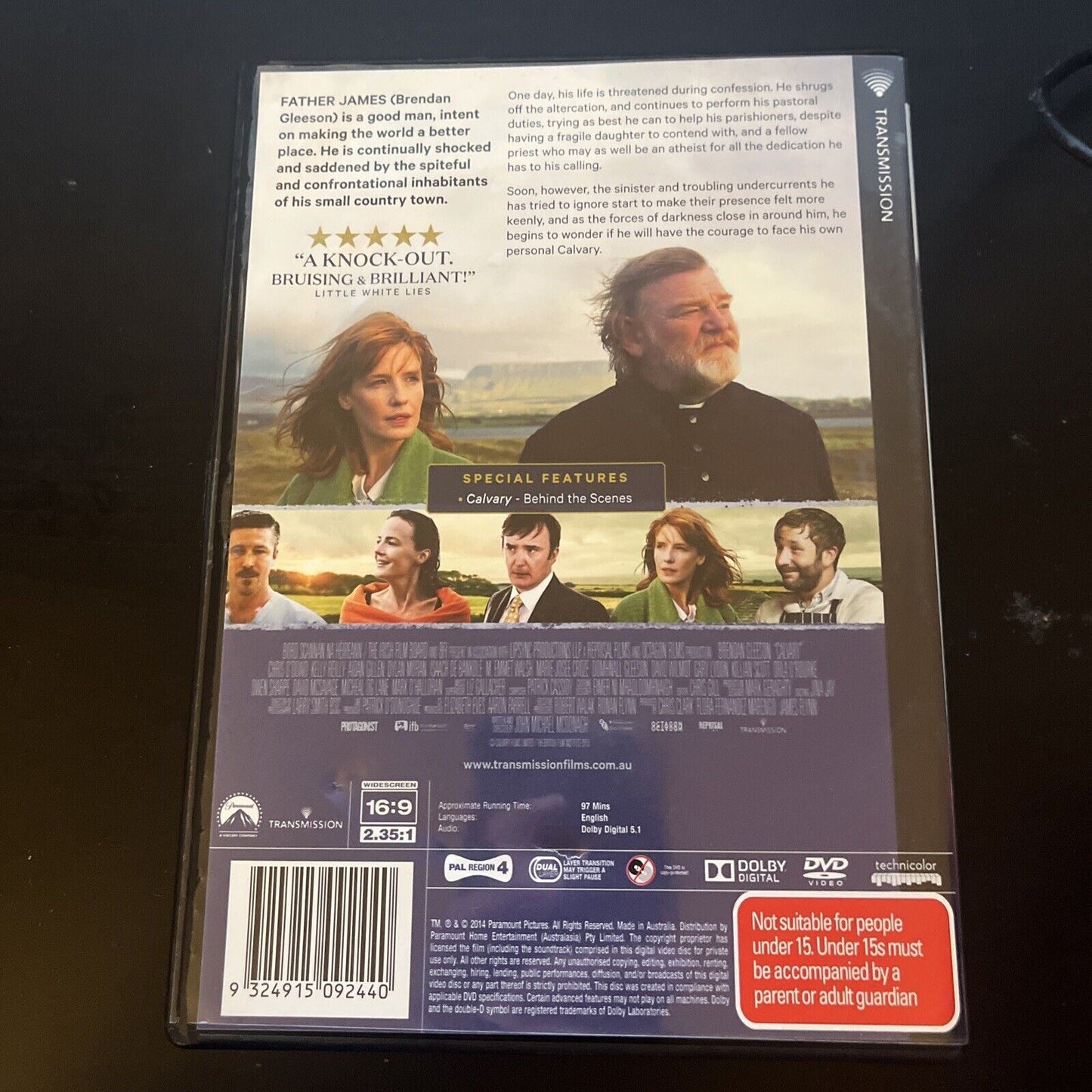 Calvary (DVD, 2014) Brendan Gleeson, Chris O'Dowd, Kelly Reilly NEW Region 4