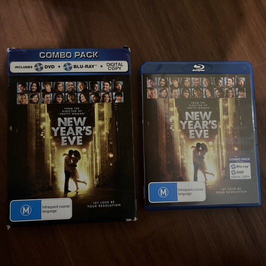 New Year's Eve (Blu-ray, 2011, 2-Disc) Michelle Pfeiffer, Zac Efron, Region B