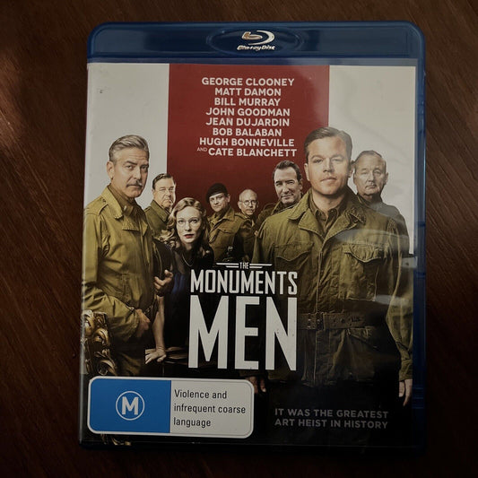 The Monuments Men (Blu-ray, 2014) George Clooney, Matt Damon, Region B