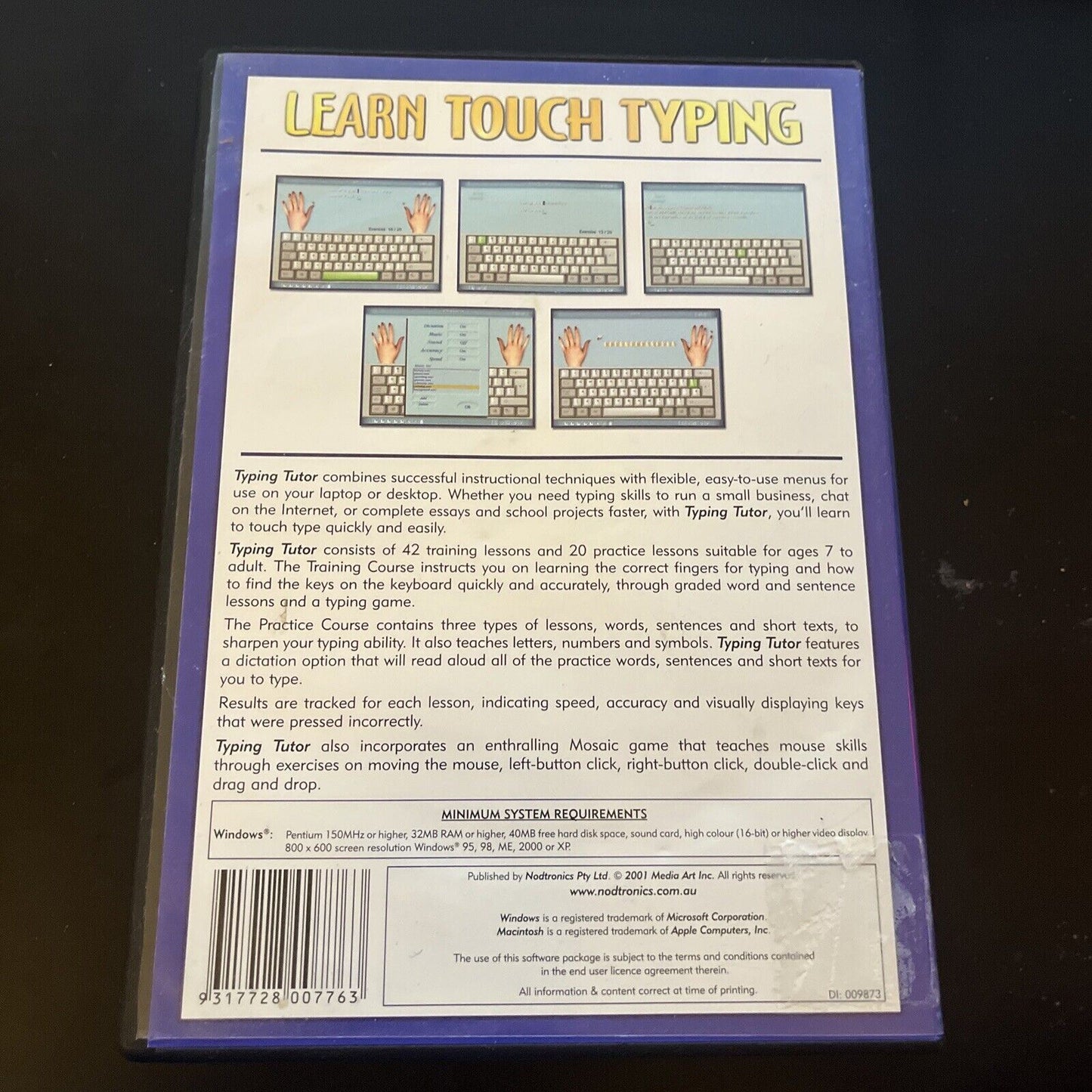 Learn Touch Typing - Ages 7 to Adult PC CD-ROM Eureka