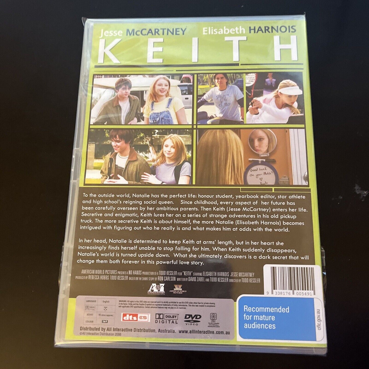 Keith (DVD, 2008) Jesse McCartney, Elisabeth Harnois NEW Region 4