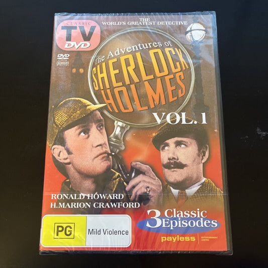 *New Sealed* The Adventures Of Sherlock Holmes Vol. 1 (DVD, 1955) All Regions