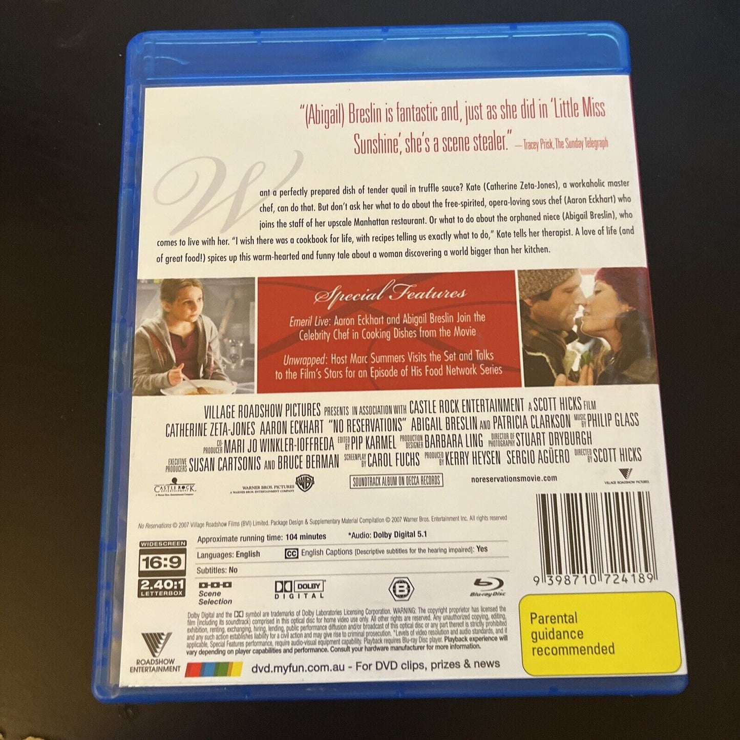 No Reservations (Blu-ray, 2007) Catherine Zeta Jones, Aaron Eckhart Region B