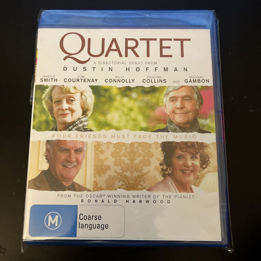 Quartet (Blu-ray, 2012) Maggie Smith, Billy Connolly, Tom Courtenay NEW Region B