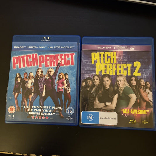 Pitch Perfect 1 & 2 (Blu-ray, 2015) Region B
