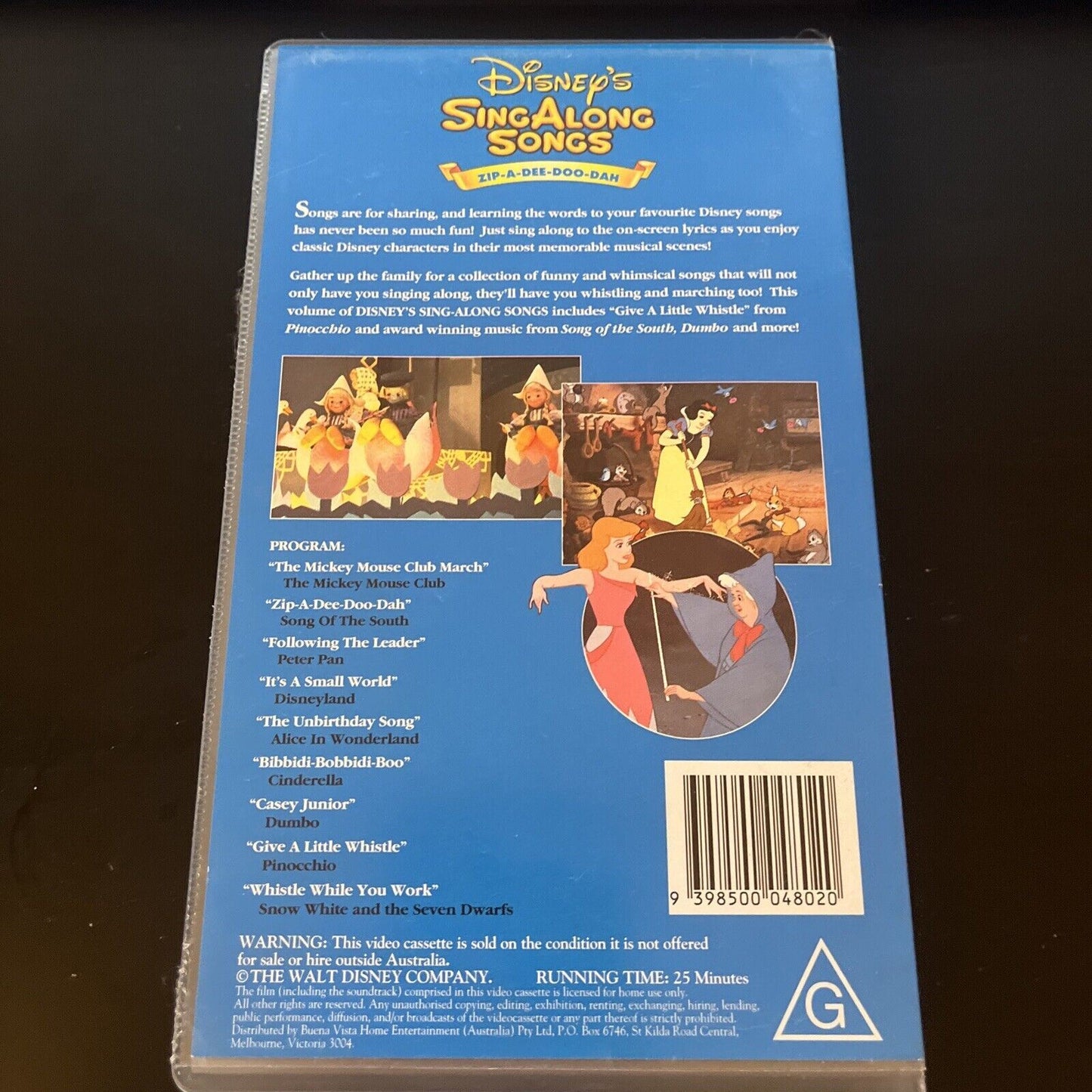 Disney Sing-along Songs Zip-A-Dee-Doo-Dah (VHS) PAL