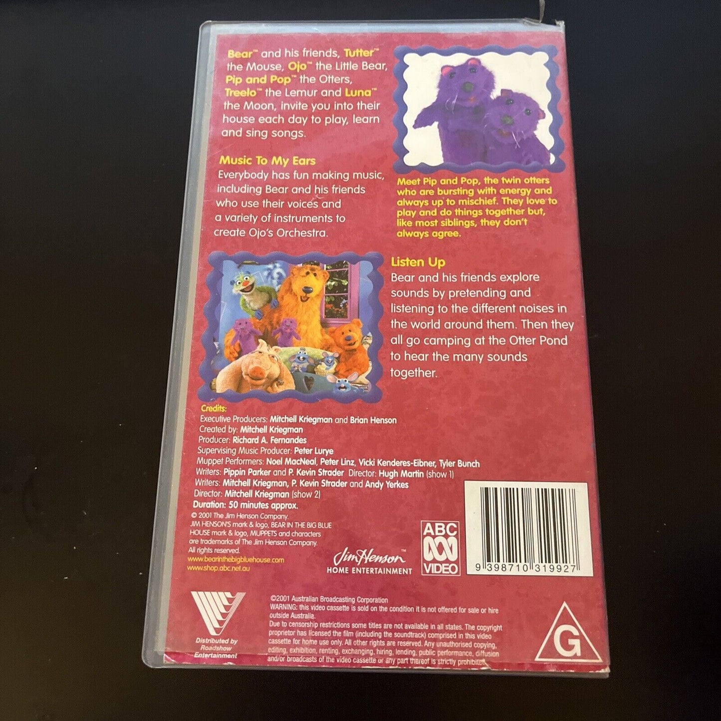 Bear In The Big Blue House - Music To My Ears (VHS, 2001) PAL