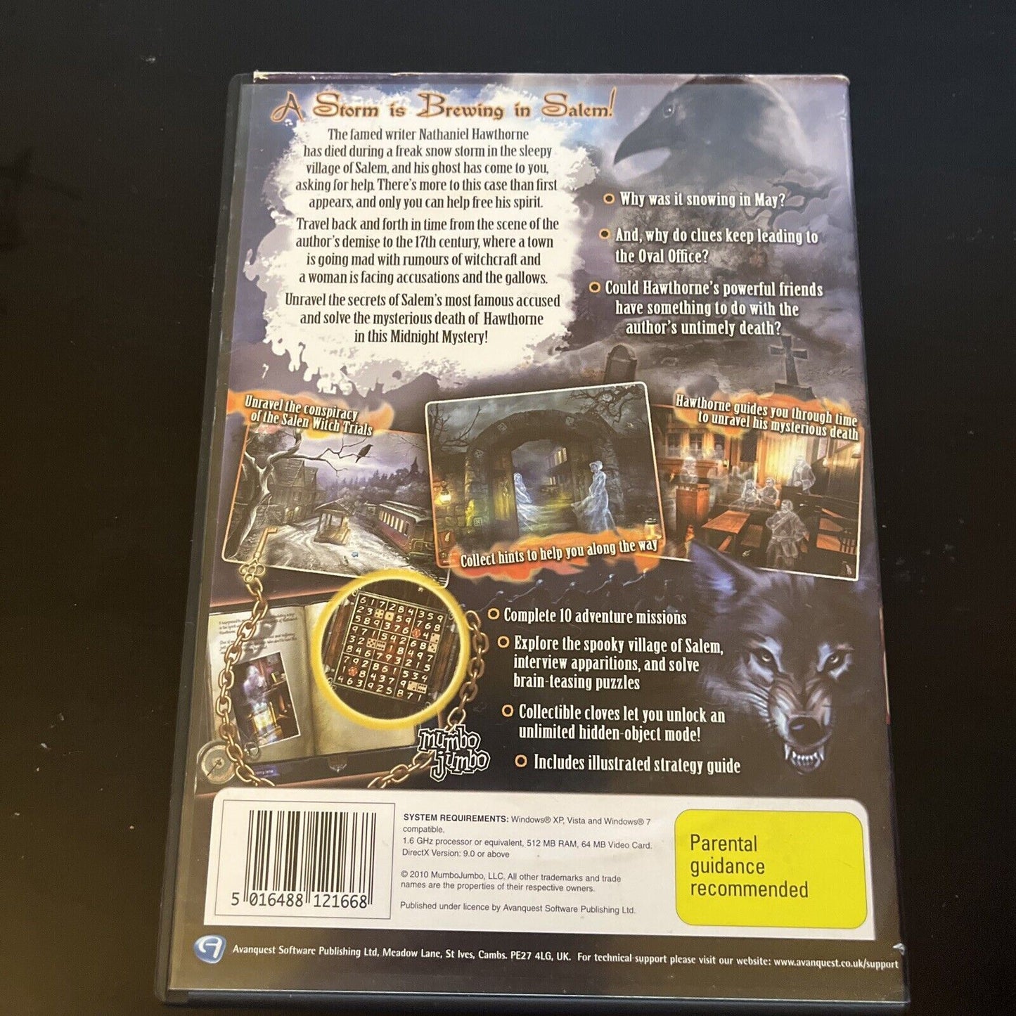 Midnight Mysteries Salem Witch Trials PC CD-ROM Hidden Object Game