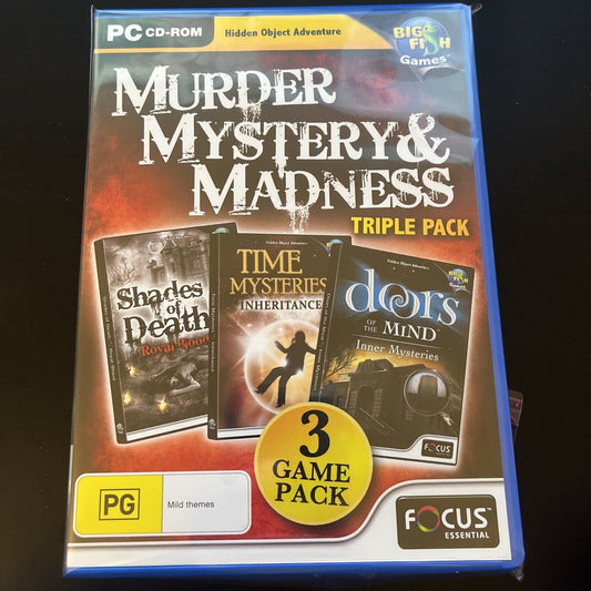 Murder, Mystery and Madness Triple Pack - PC CDROM Hidden Object Game