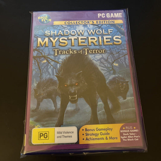 Shadow Wolf Mysteries Tracks of Terror PC CDROM Hidden Object Game NEW