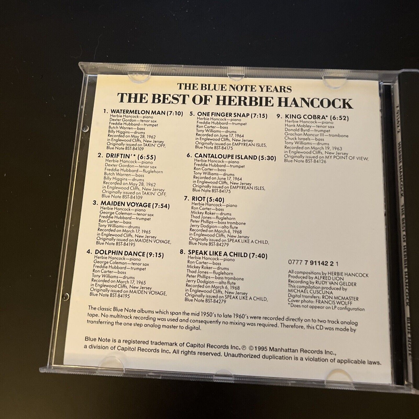 Best of Herbie Hancock: The Blue Note Years by Herbie Hancock (CD, 1988)