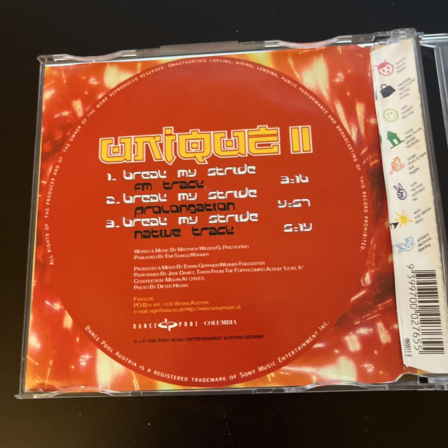 Unique II - Break My Stride (CD, 1996)