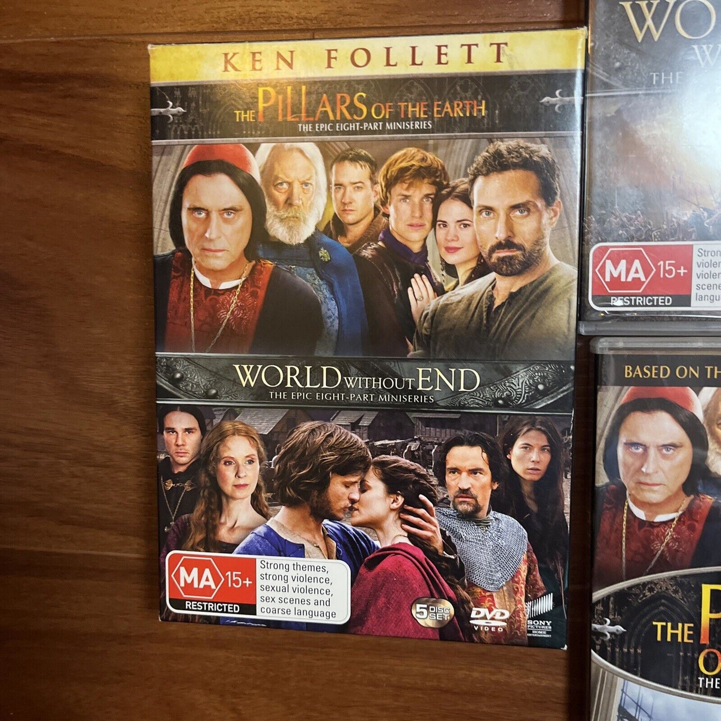 Ken Follett: The Pillars Of The Earth / World Without End (DVD, 2013) Region 4&2