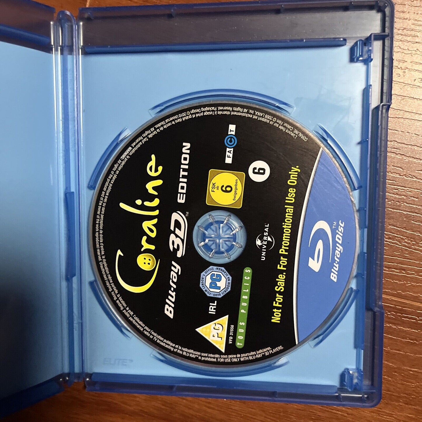 Coraline 3D Edition (3D Blu-ray, 2009) Region B