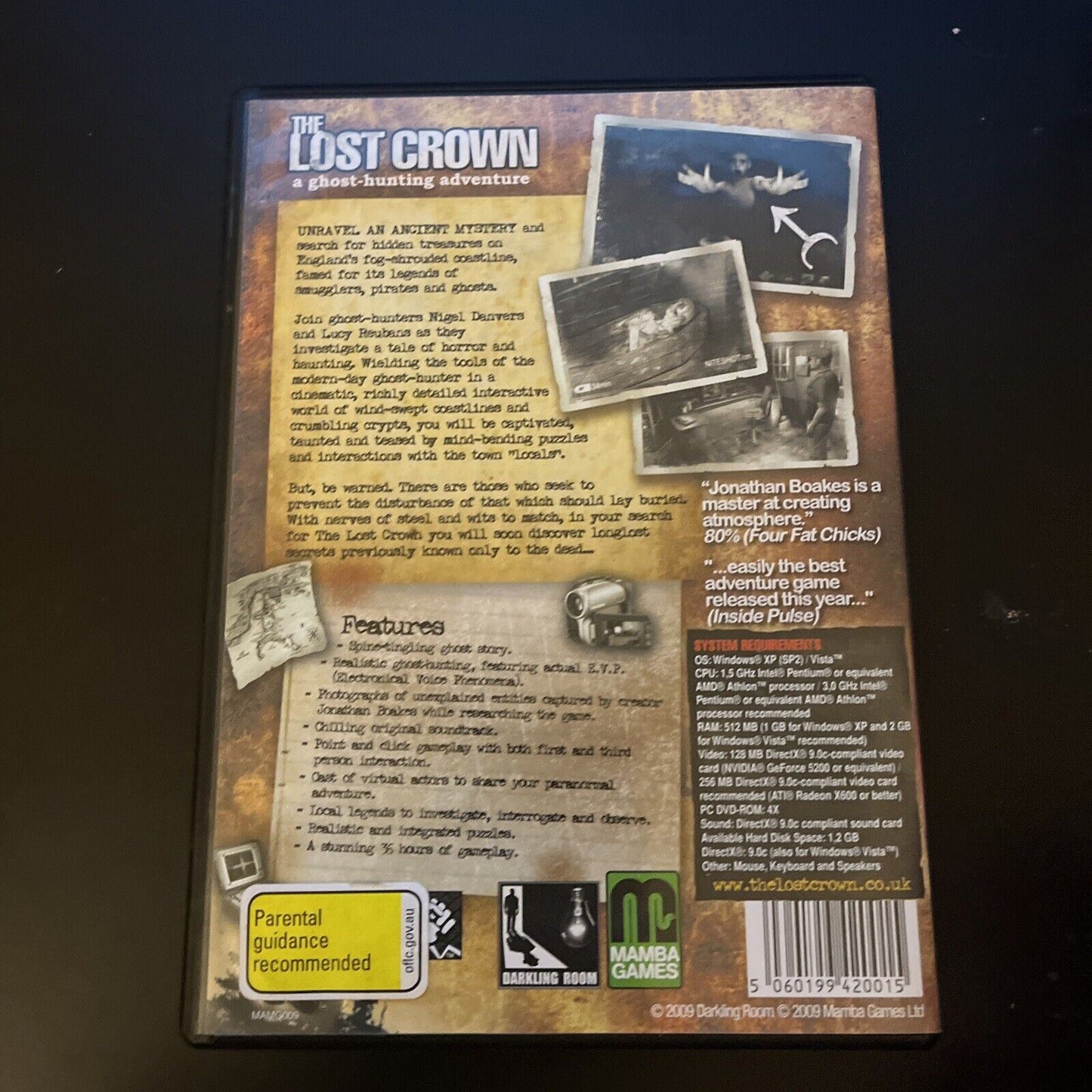 The Lost Crown: A Ghost-Hunting Adventure PC DVD-ROM Game