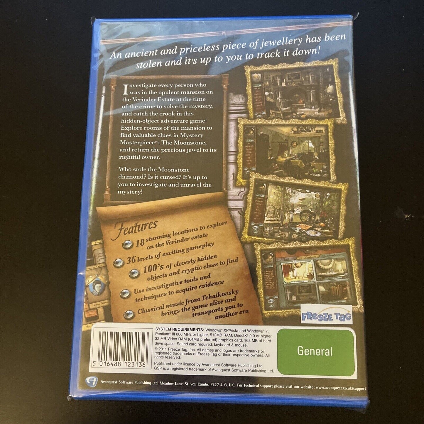 The Moonstone - PC CDROM Hidden Object Game NEW