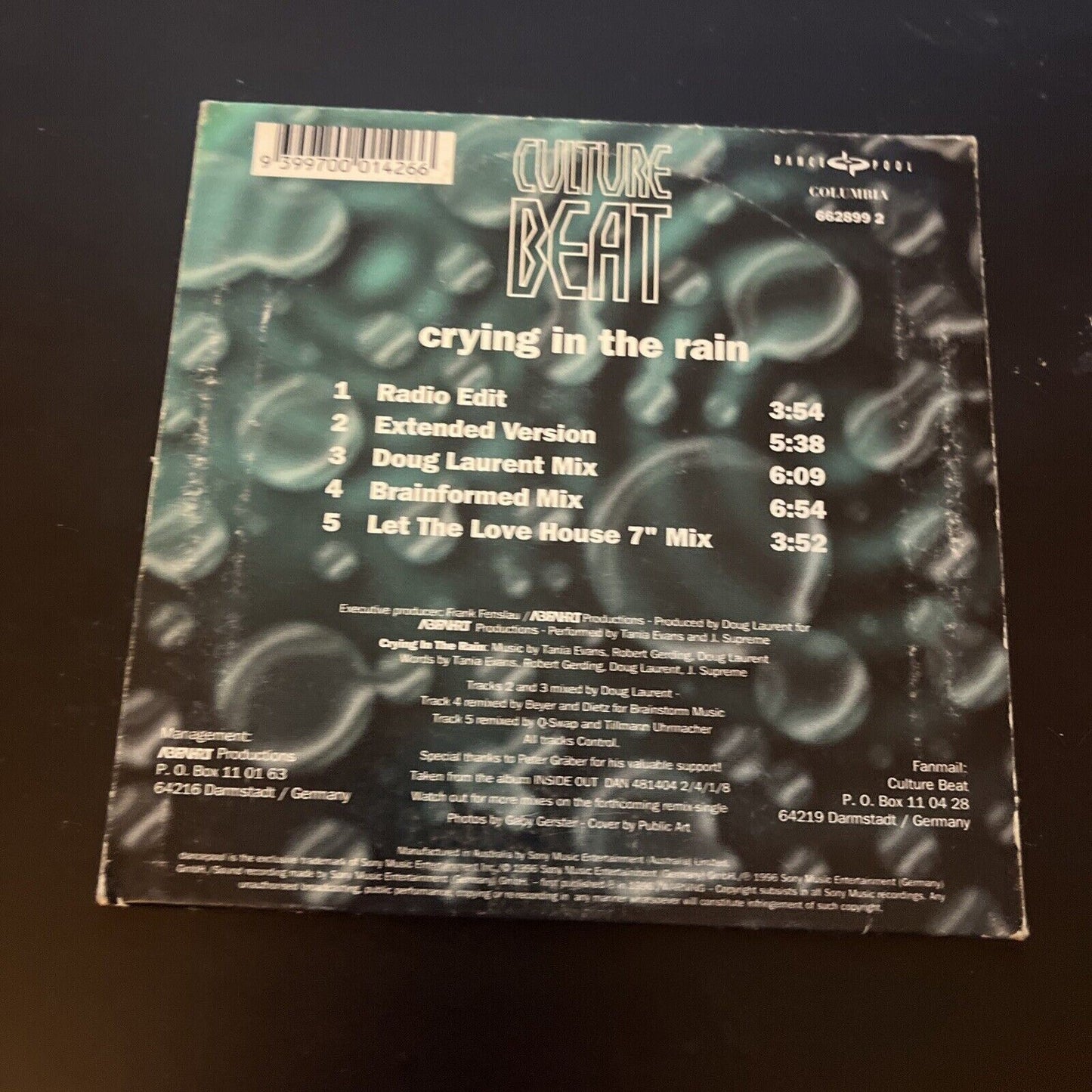 Culture Beat - Crying In The Rain (CD, 1996)