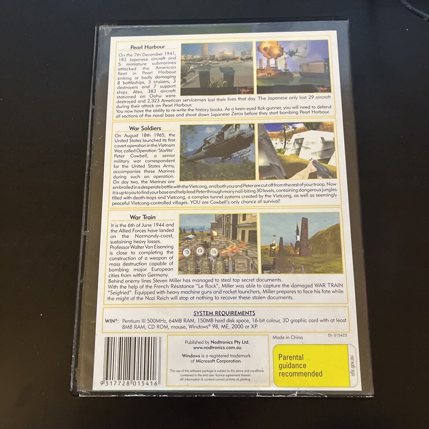 Eureka War Trilogy Vol 1 - Pearl Harbour / War Soldiers / War Train PC CDROM