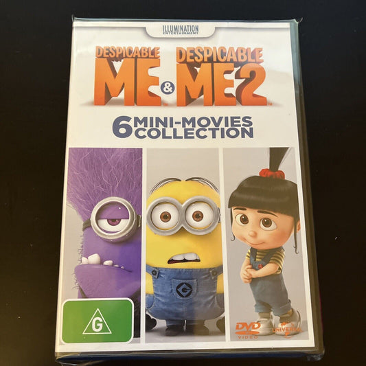 Despicable Me & Despicable Me 2 6 Mini-Movies Collection (DVD, 2013) Region 4&2