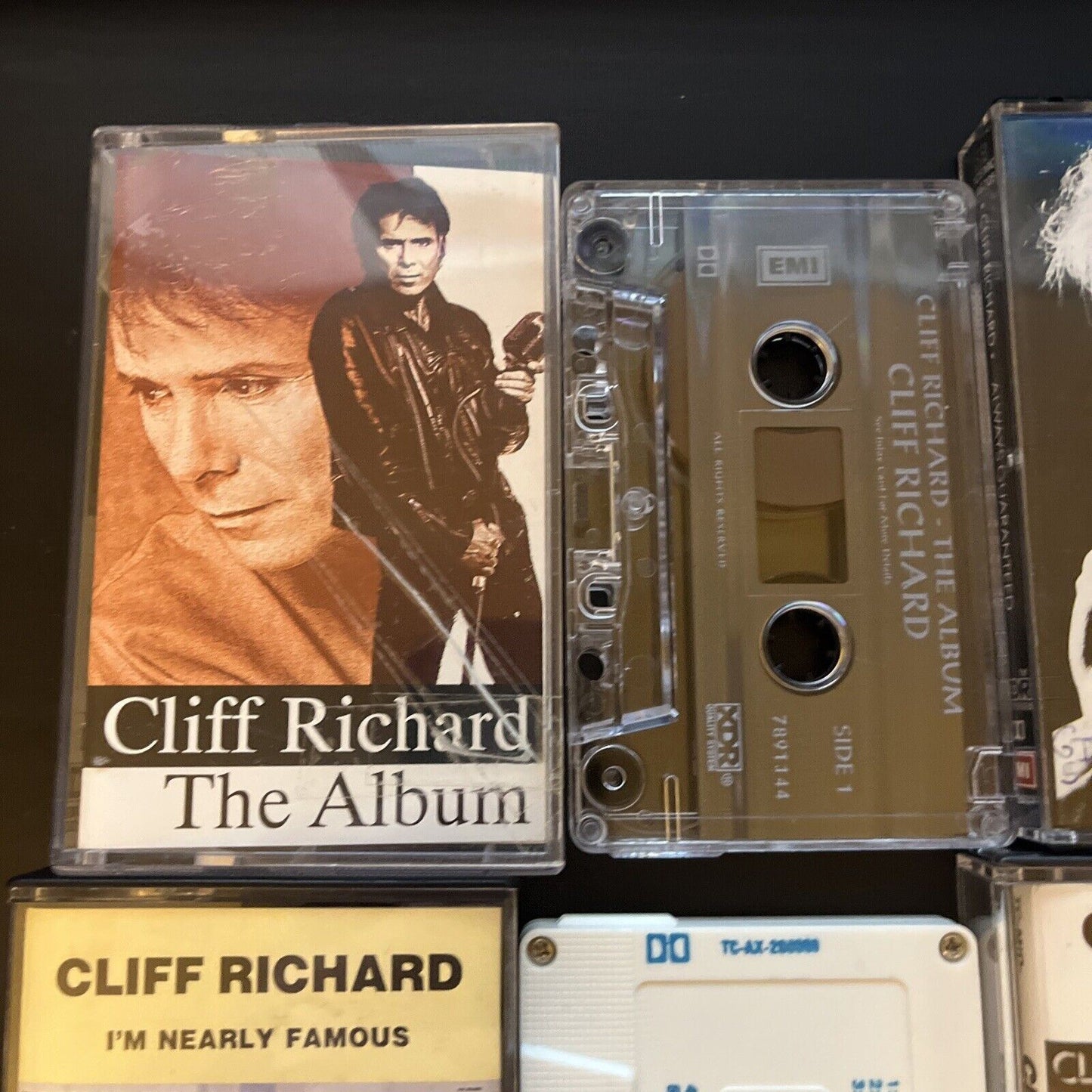 5x Cliff Richard Cassette Tape: The Album, Nearly Famous, I'm no Hero, Stronger