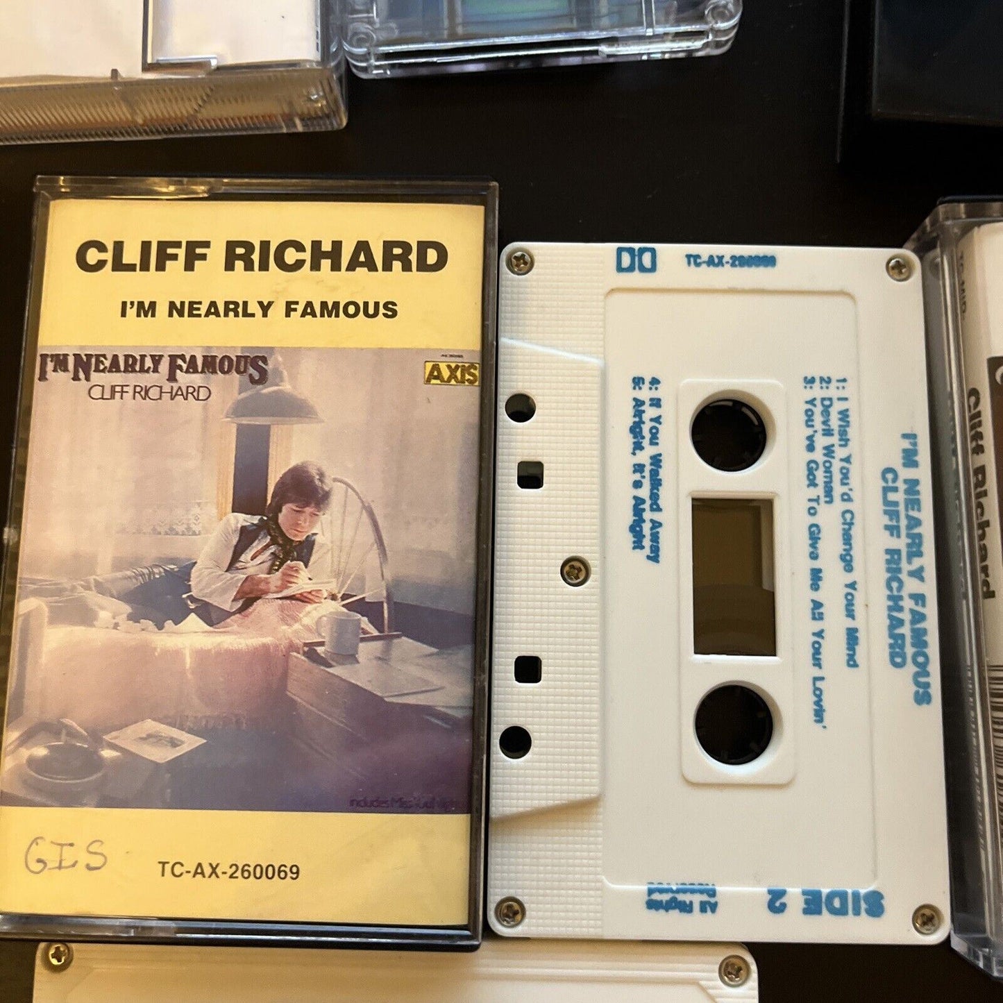 5x Cliff Richard Cassette Tape: The Album, Nearly Famous, I'm no Hero, Stronger