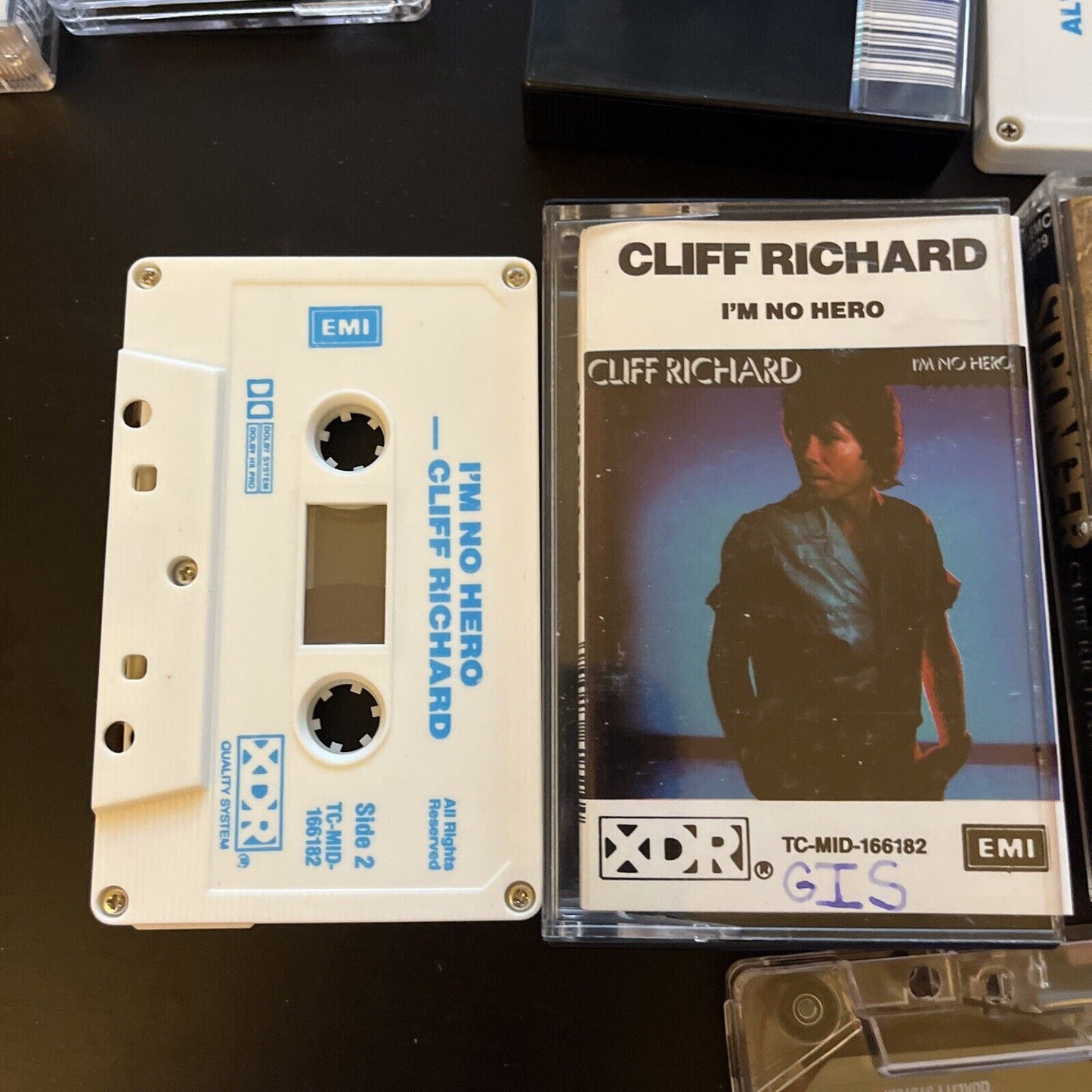 5x Cliff Richard Cassette Tape: The Album, Nearly Famous, I'm no Hero, Stronger