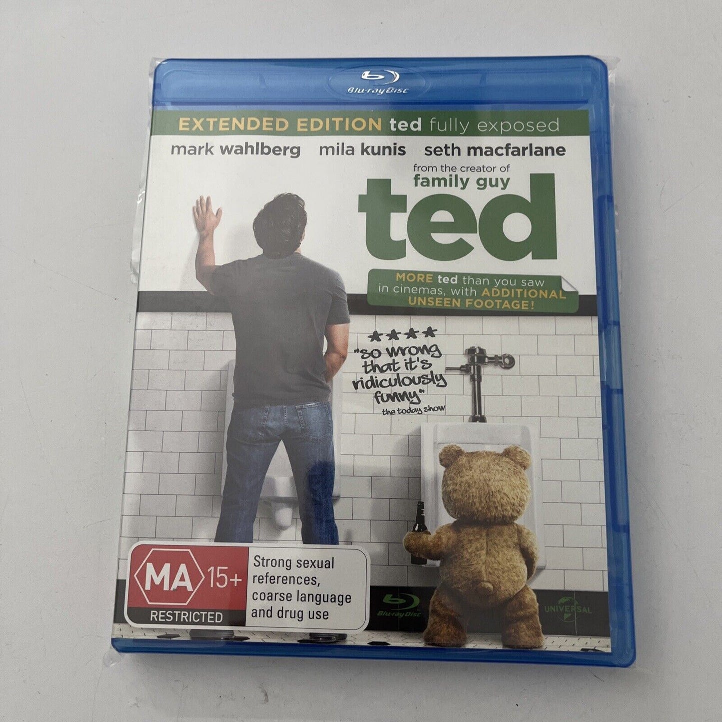 Ted - Extended Edition (Blu-ray, 2012) NEW Mark Wahlberg, Mila Kunis, RegionB