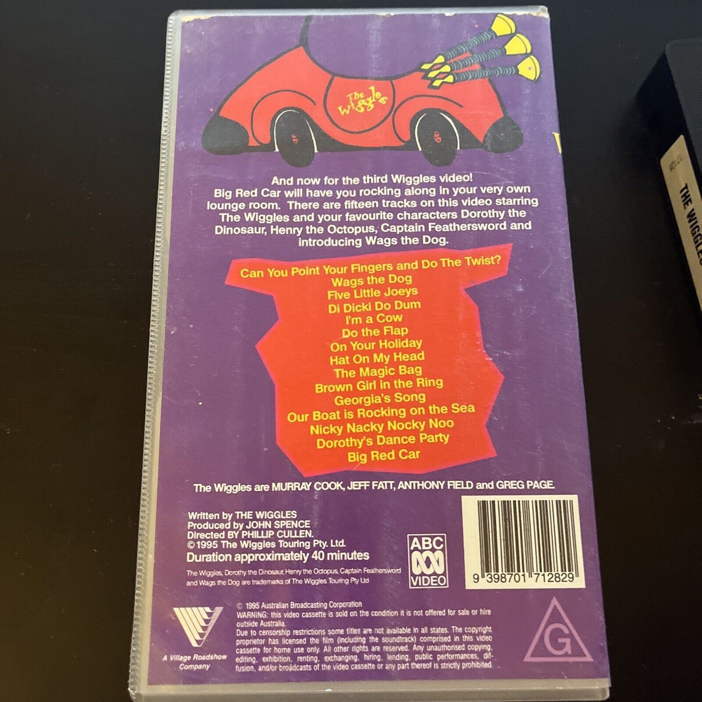 The Wiggles Big Red Car VHS Video Tape 1995 Childrens Kids TV Show Vin ...