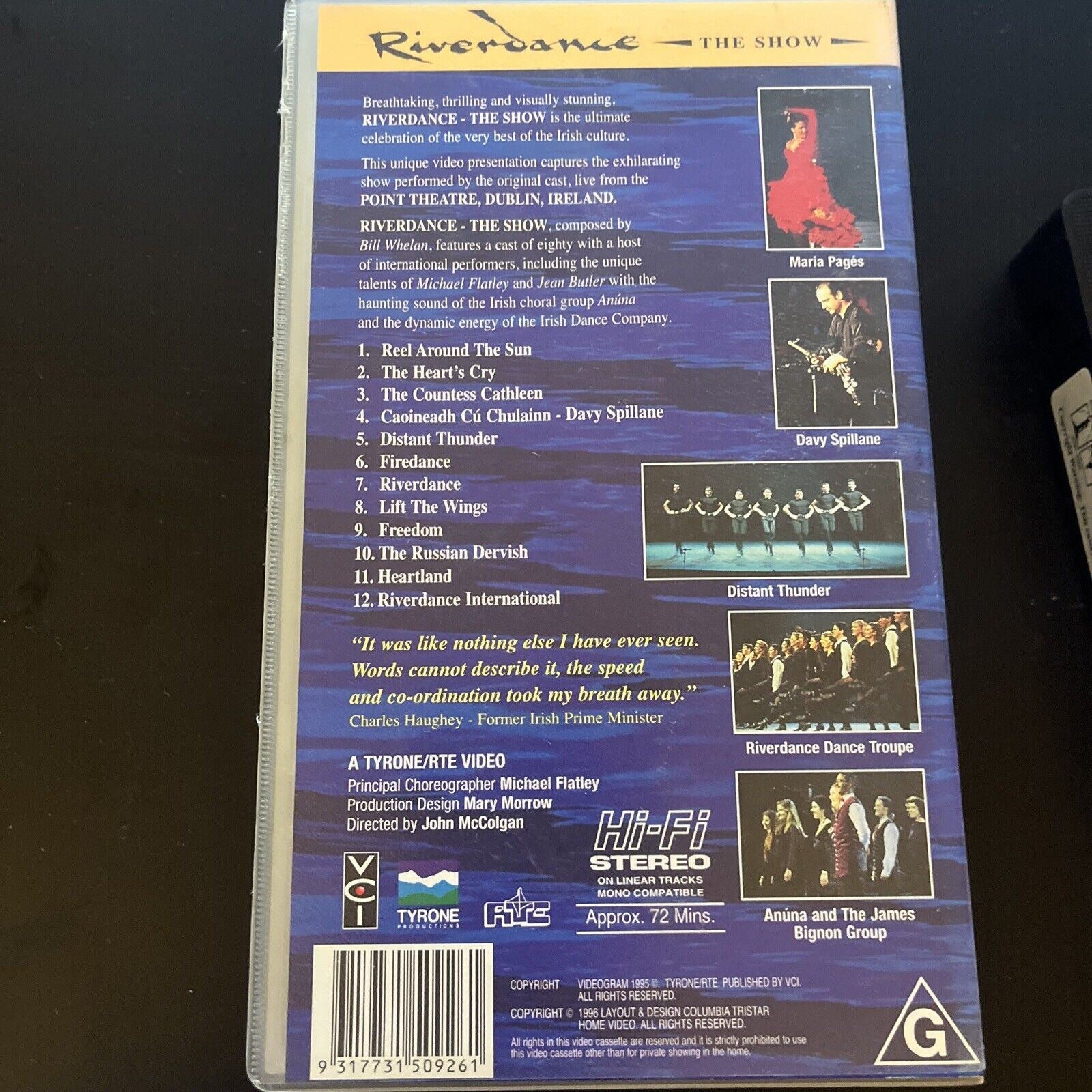 Riverdance The Show (VHS, 1995) Michael Flatley, Jean Butler, PAL ...