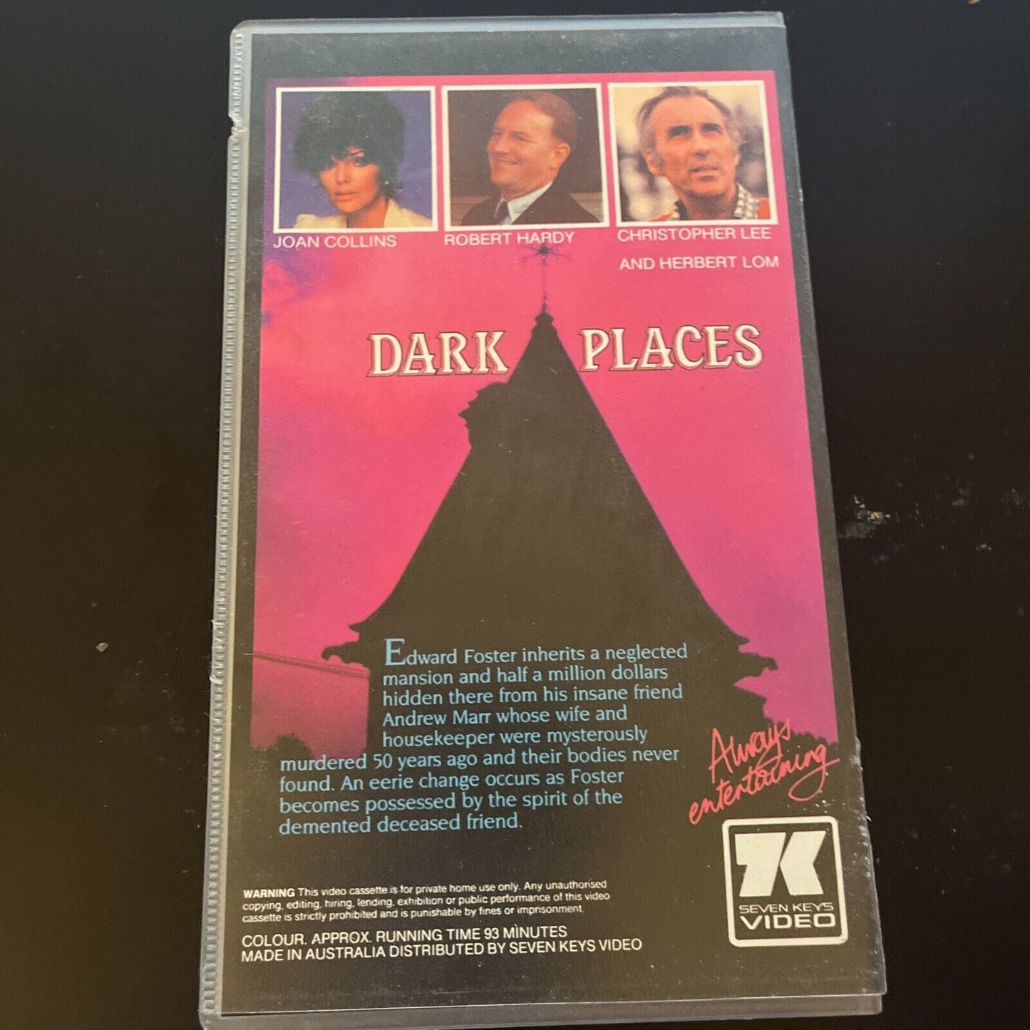 DARK PLACES (VHS, 1973) Joan Collins, Robert Hardy, Christopher Lee PAL
