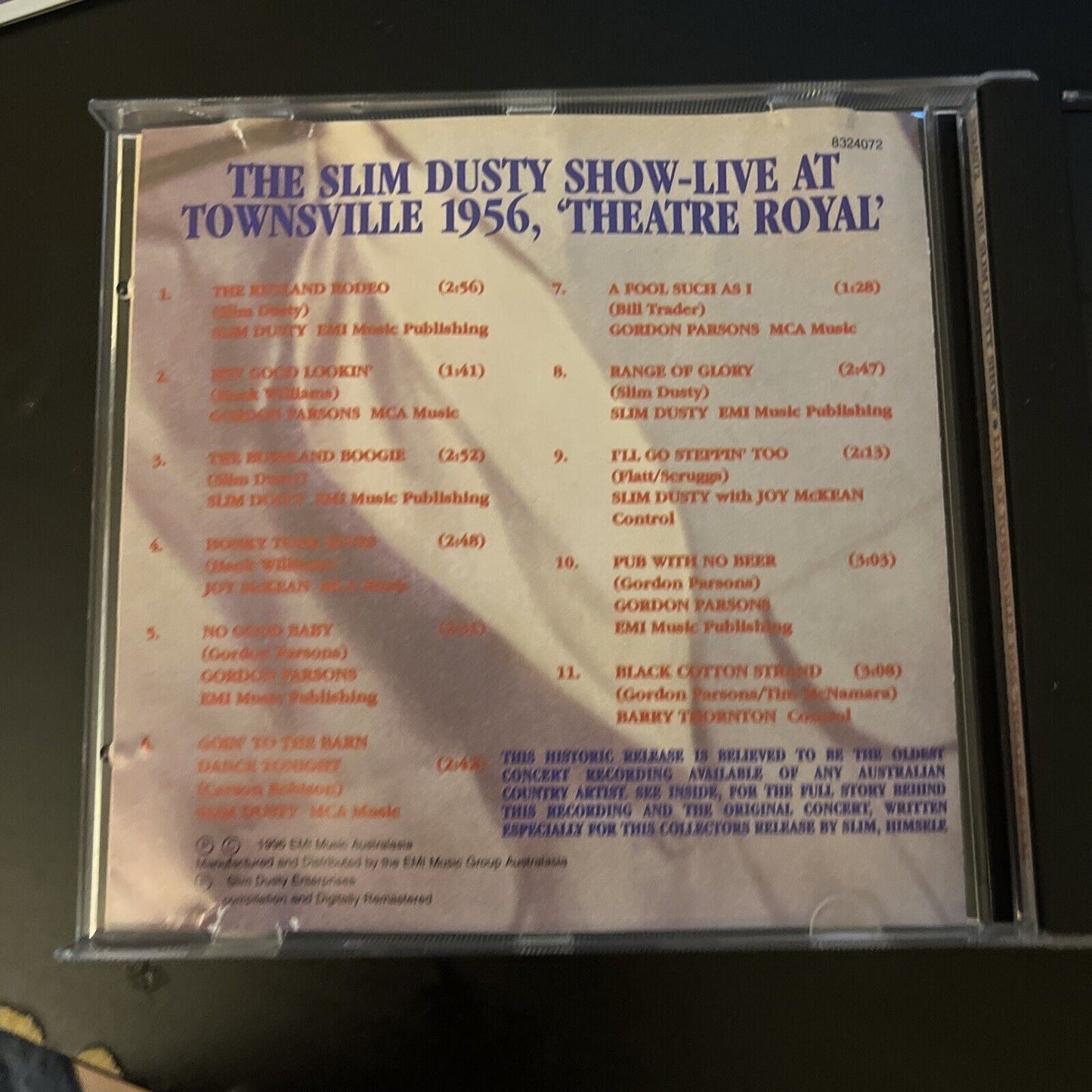 Slim Dusty - The Slim Dusty Show:Live at Townsville 1956 "Theatre Royal (CD)