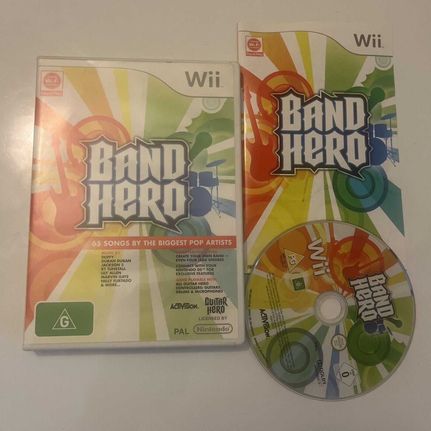 Band Hero Nintendo Wii With Manual  PAL