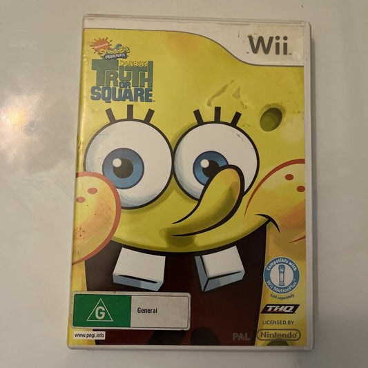 Spongebob Squarepants Truth Or Square Game Nintendo Wii PAL