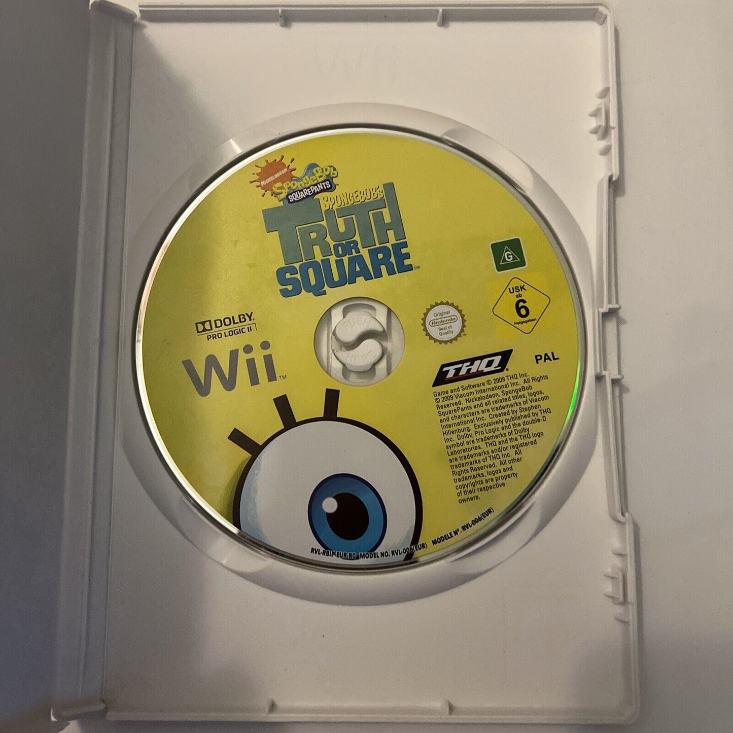 Spongebob Squarepants Truth Or Square Game Nintendo Wii PAL