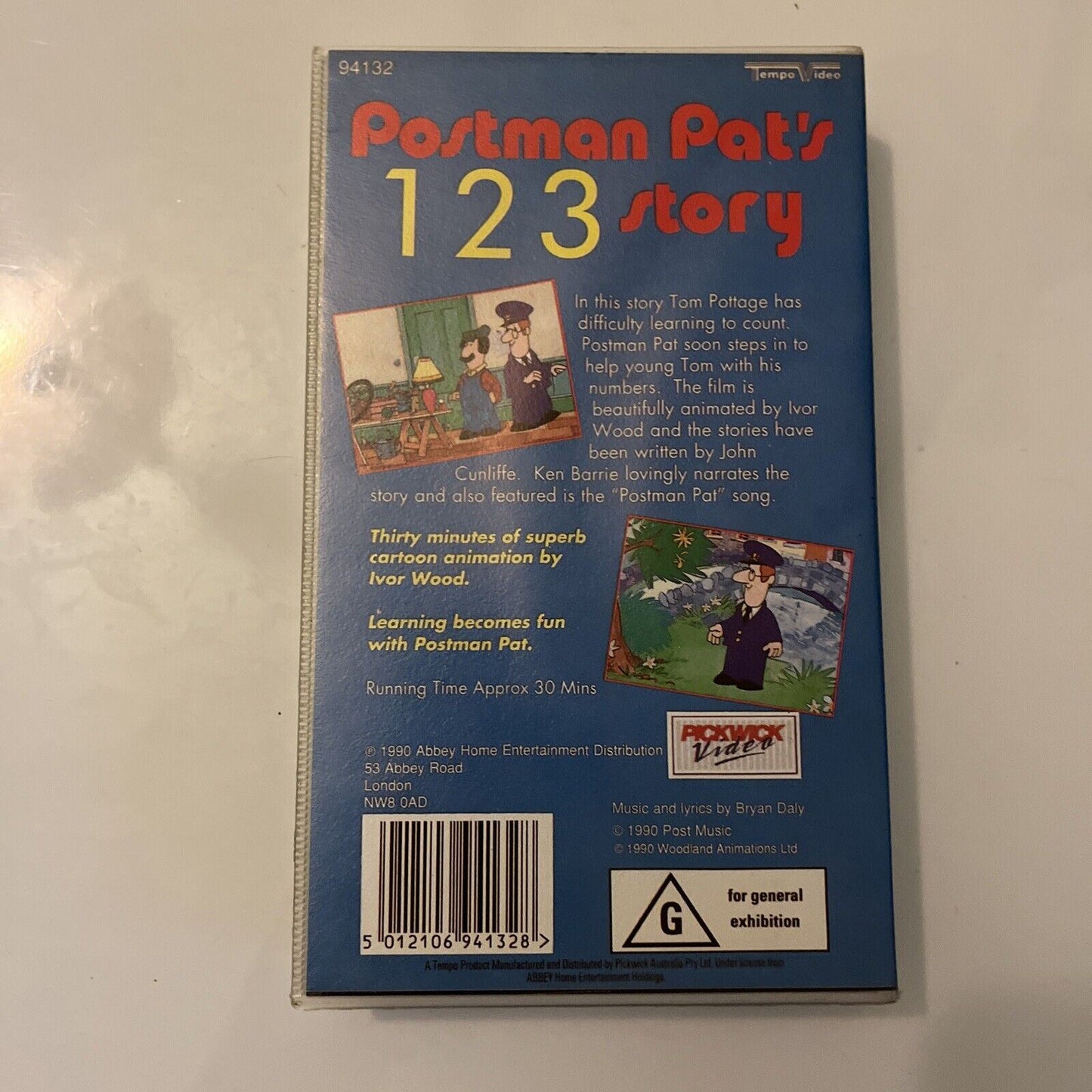 Postman Pat's 123 Story - Learn To Count With Postman Pat (VHS, 1990) PAL